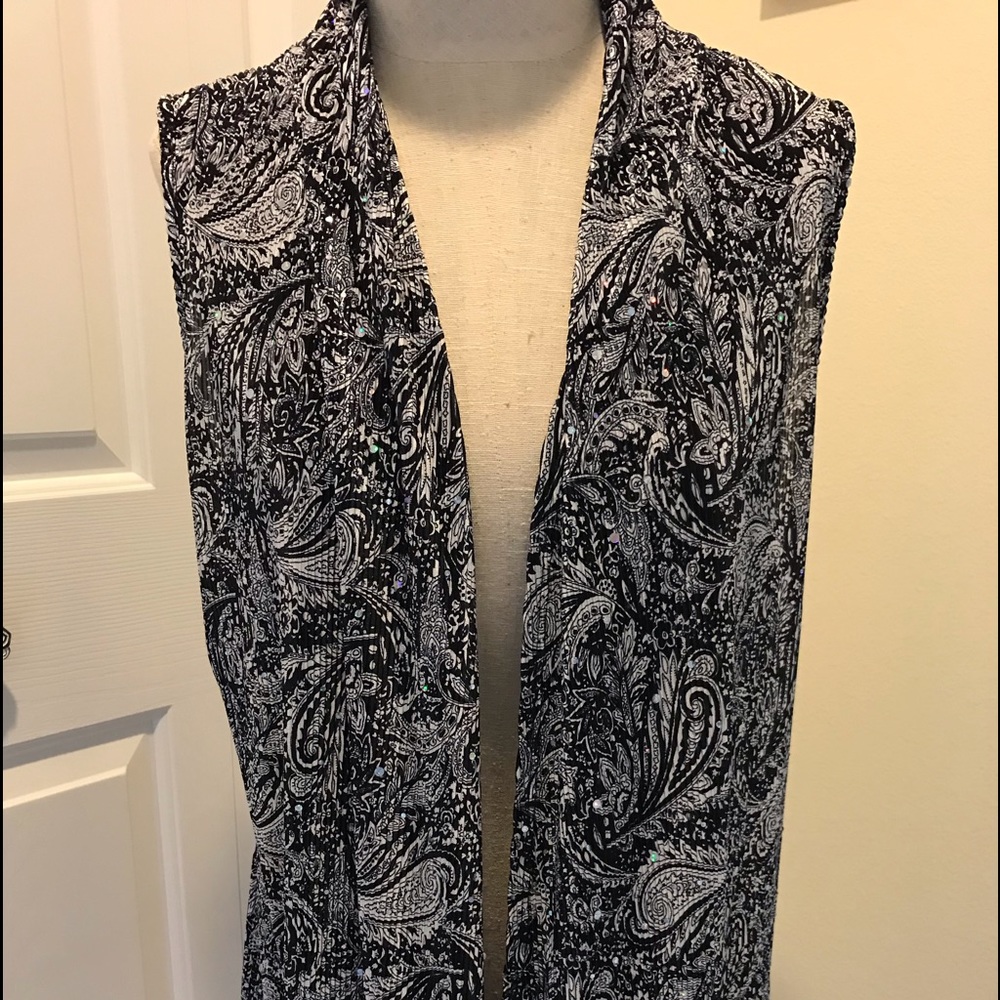 Christopher & Banks Wrinkle Resistant Kimono-type Overshirt/Vest